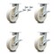 Service Caster 8 Inch Kingpinless Nylon Wheel Swivel Caster Set with Brakes and Swivel Locks SCC-KP30S820-NYR-SLB-BSL-4 - alternate 1